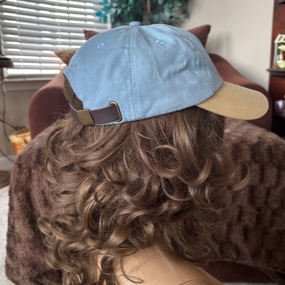 NWOT POL Two-Tone Blue & Tan Cap Adjustable Baseball Hat 100% Cotton Sporty - Picture 15 of 16